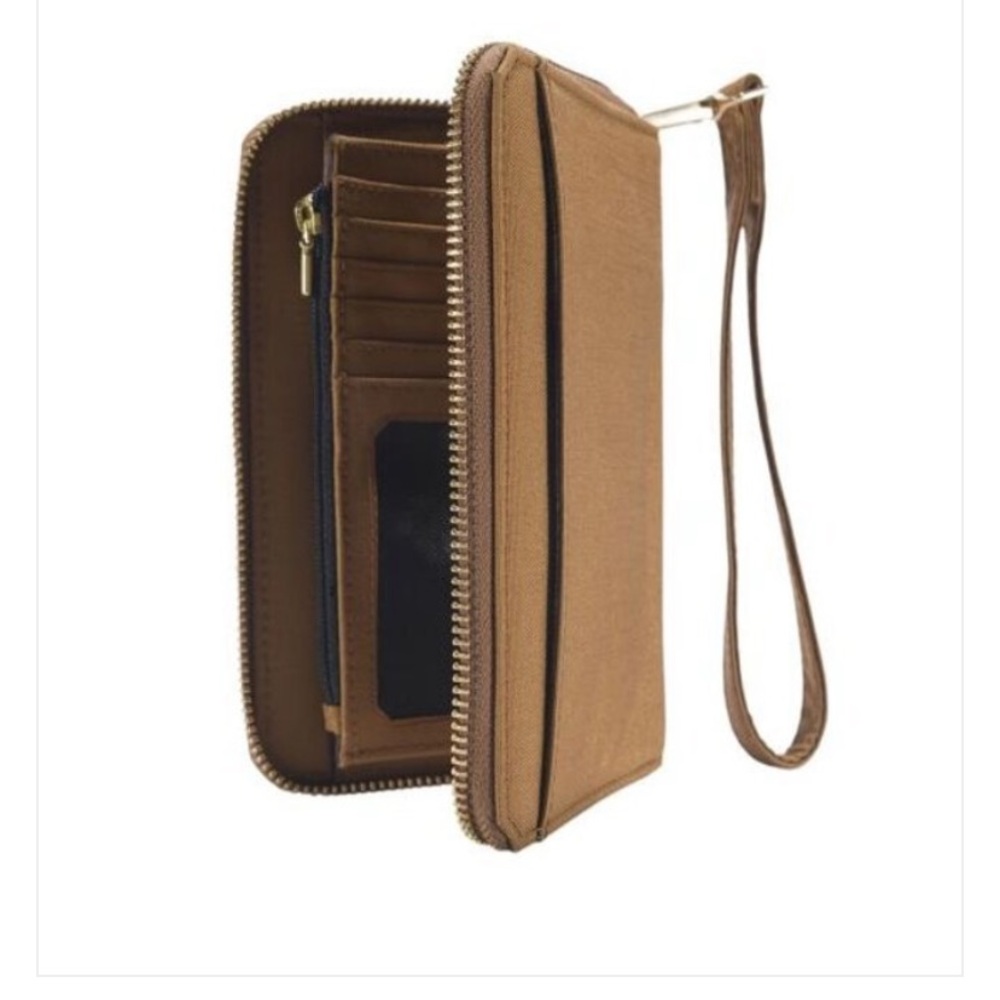 NWT Carhartt 700D Brown Zip-Around Organizer Wallet - Picture 6 of 9